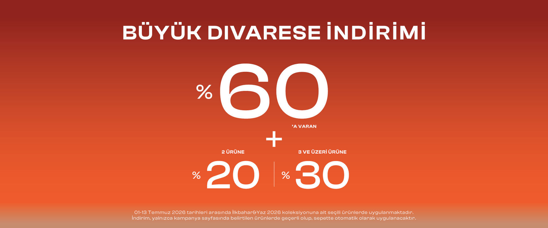 Yeni Sezon %60 a varan indirim Bahar İndirimi