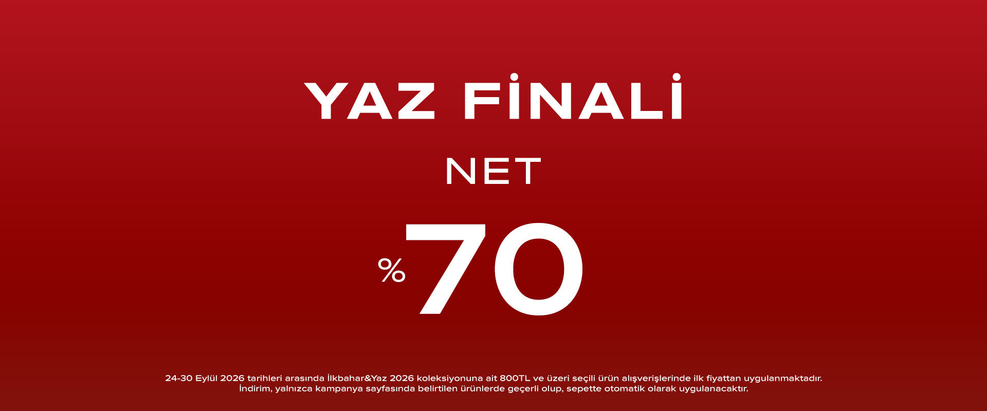 Yaz Finali Bahar İndirimi