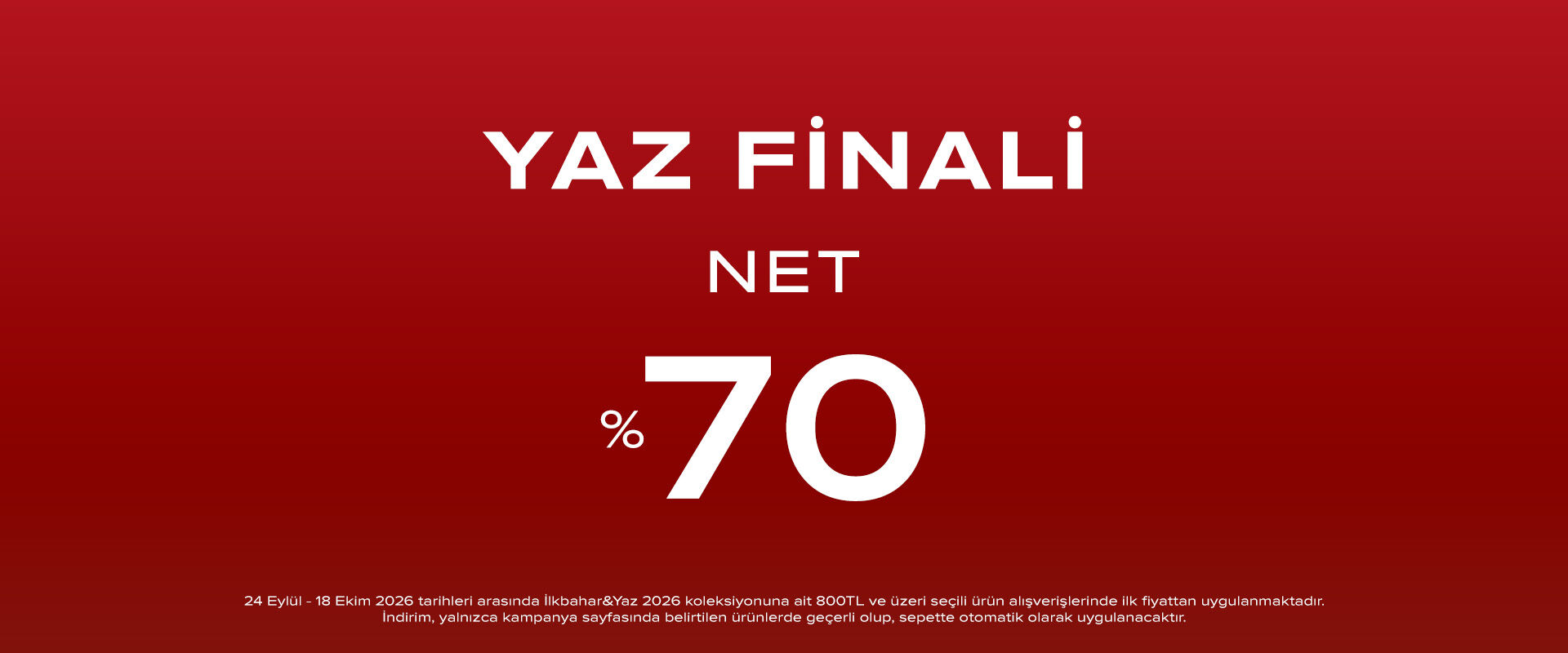 Yaz Finali Bahar İndirimi