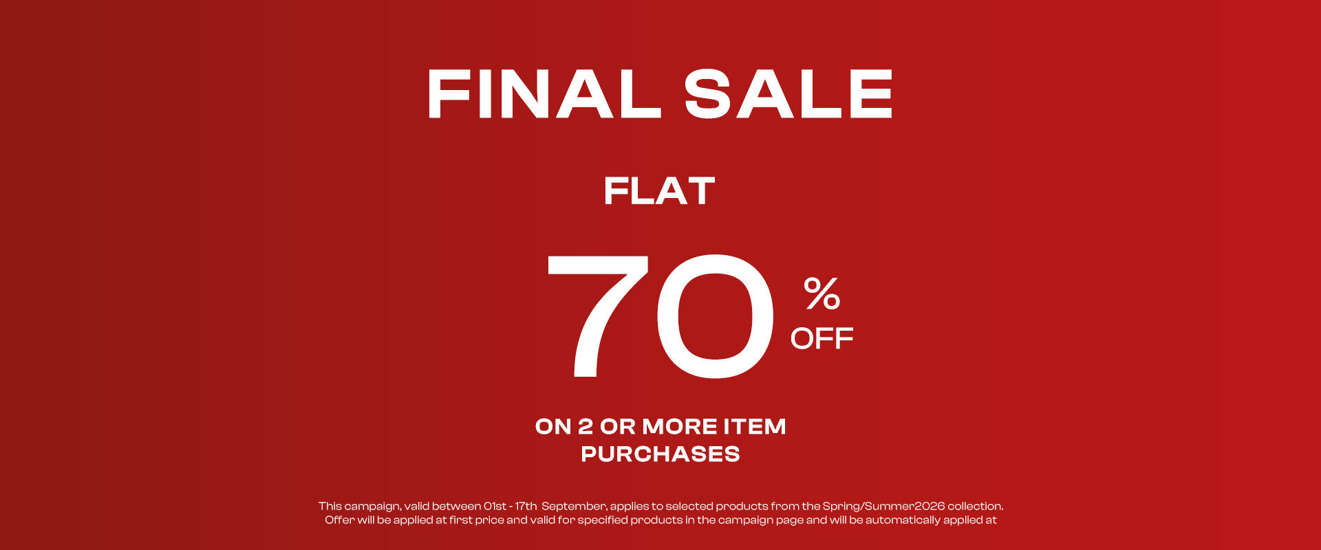 50% discount on 2 or more items 50% discount on 2 or more items
