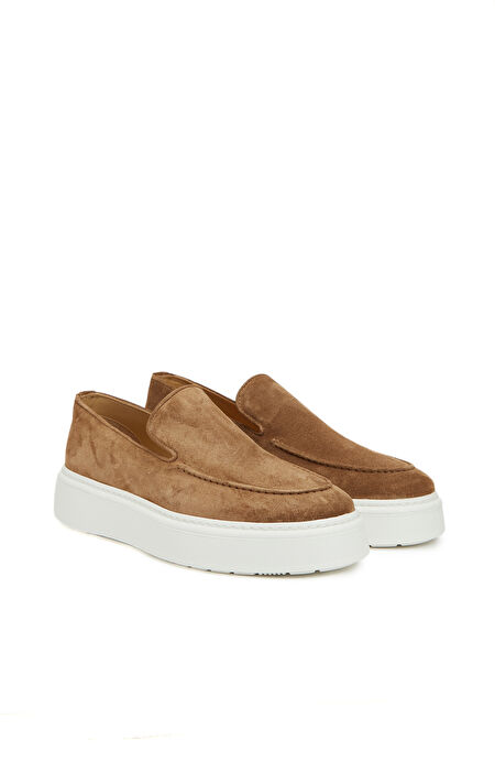Taba Erkek Süet Loafer_1