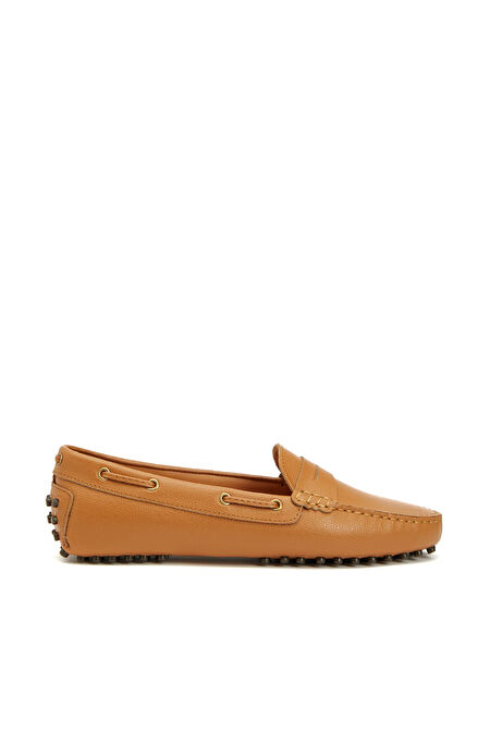 Karamel Kadın Deri Loafer