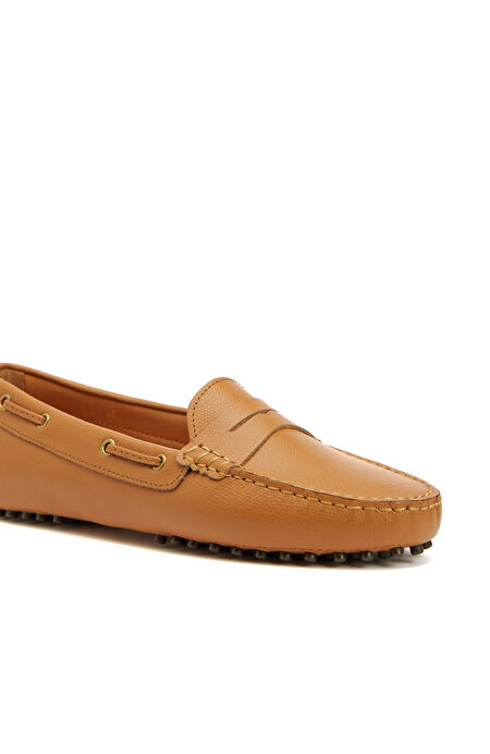 Karamel Kadın Deri Loafer_5
