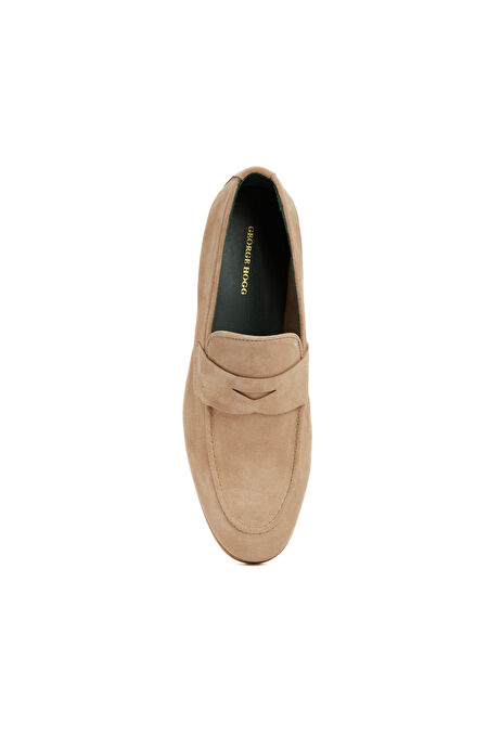 Bej Erkek Süet Loafer_3