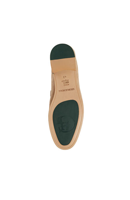 Bej Erkek Süet Loafer_4