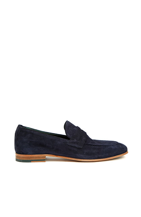 Lacivert Erkek Deri Loafer_1