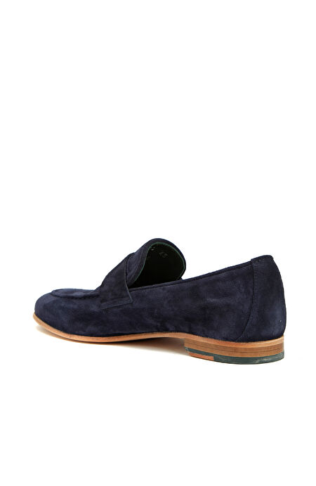 Lacivert Erkek Deri Loafer_3