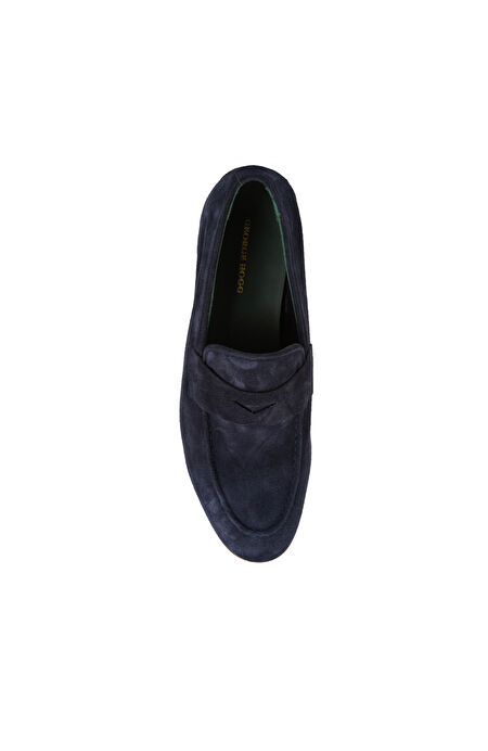 Lacivert Erkek Deri Loafer_4