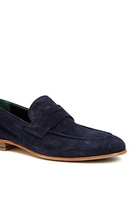 Lacivert Erkek Deri Loafer_6