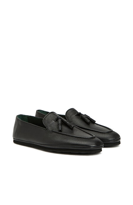 Siyah Erkek Deri Loafer_1