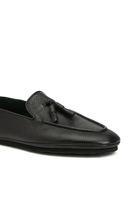 Siyah Erkek Deri Loafer_4