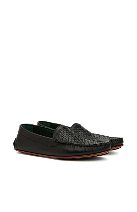 Siyah Erkek Deri Loafer_1