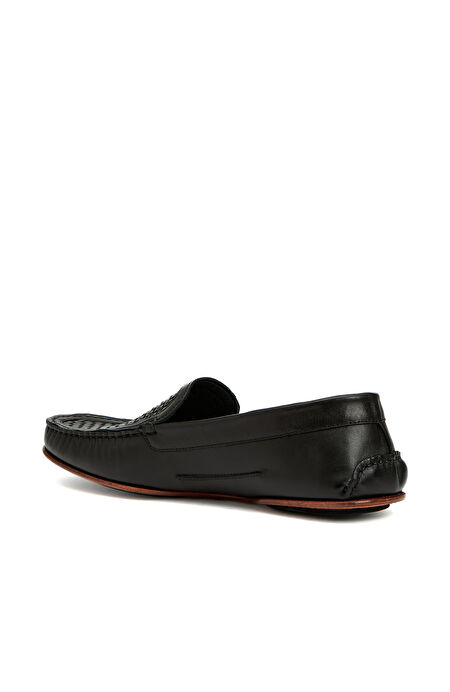 Siyah Erkek Deri Loafer_2