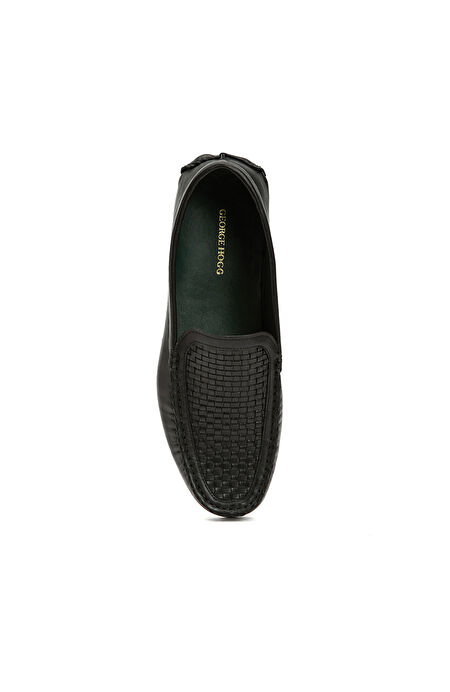 Siyah Erkek Deri Loafer_3