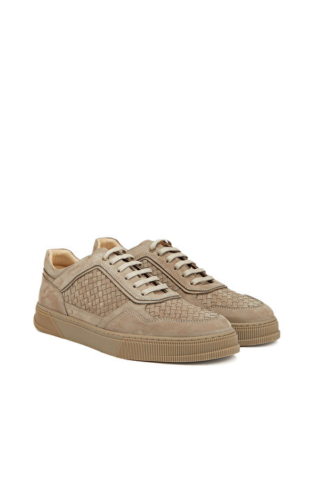 Vizon Örgü Deri Erkek Sneaker_1