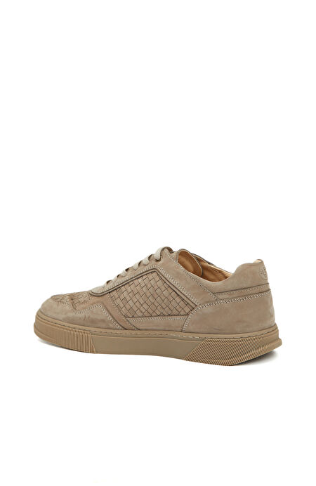 Vizon Örgü Deri Erkek Sneaker_2