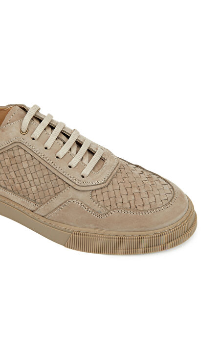 Vizon Örgü Deri Erkek Sneaker_5