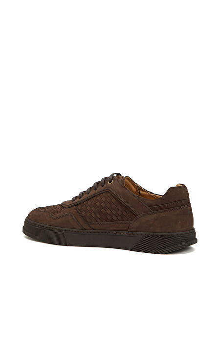 Kahverengi Erkek Deri Sneaker_2