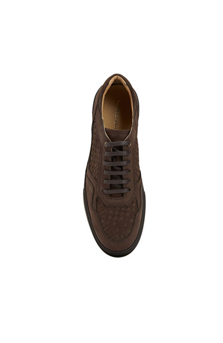 Kahverengi Erkek Deri Sneaker_3