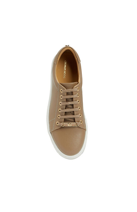 Karamel Deri Kadın Sneaker_3