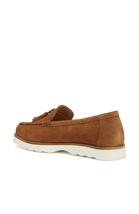 Tütün Kadın Süet Loafer_2