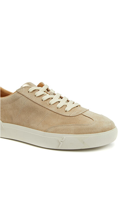 Bej Kadın Süet Sneaker_5