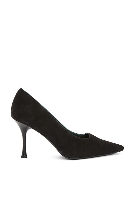 Siyah Deri Stiletto