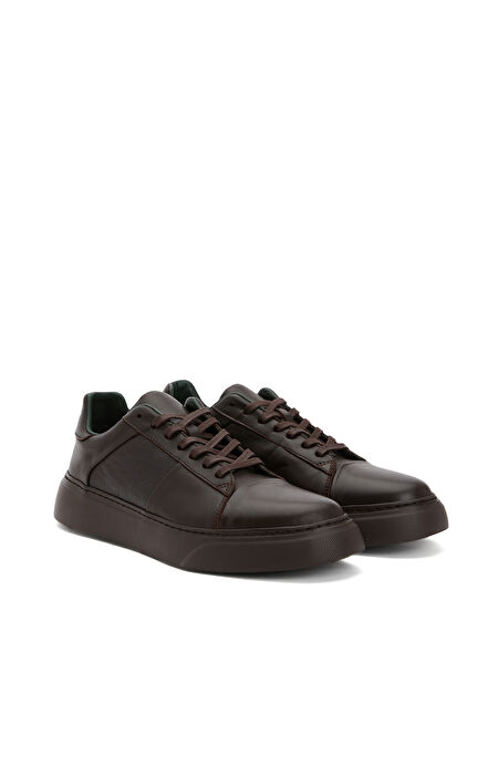Kahverengi Kadın Deri Sneaker_1