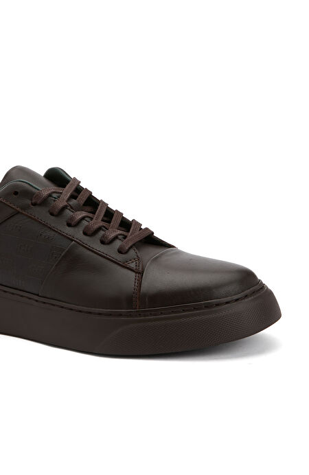 Kahverengi Kadın Deri Sneaker_5