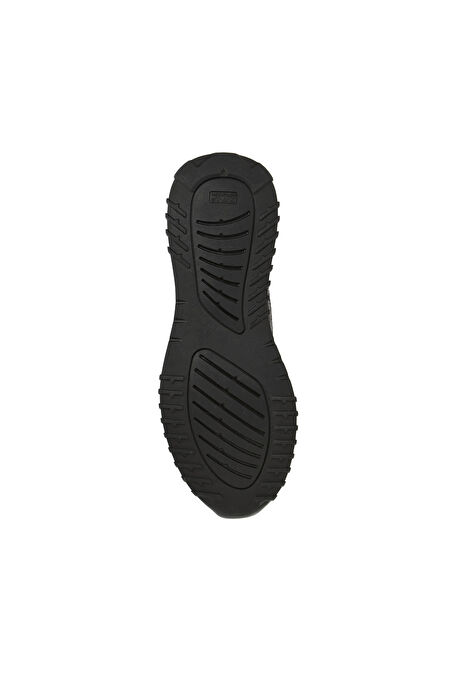 Siyah Nakış Detaylı Kadın Deri Sneaker_4