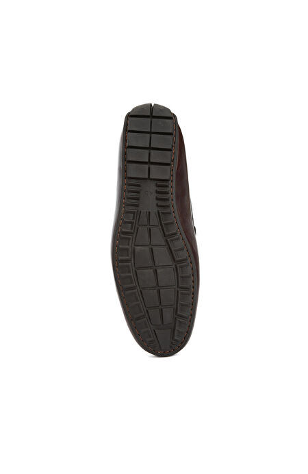Kahverengi Toka Detaylı Erkek Deri Loafer_4
