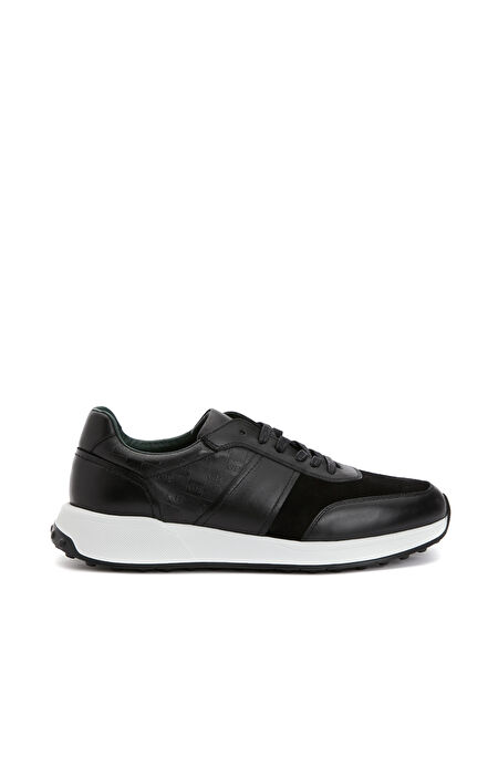 Siyah Erkek Deri Sneaker_1