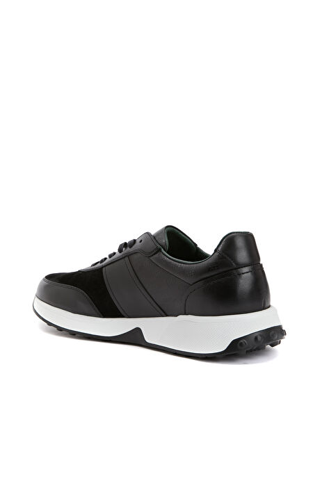 Siyah Erkek Deri Sneaker_2
