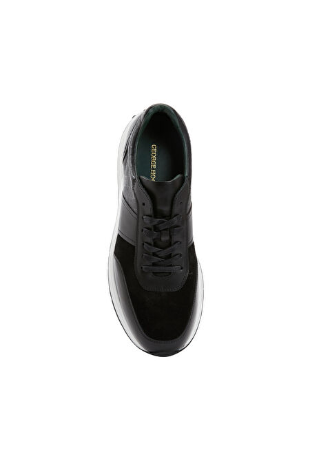 Siyah Erkek Deri Sneaker_3