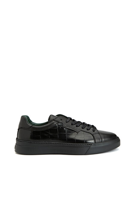 Siyah Erkek Deri Sneaker