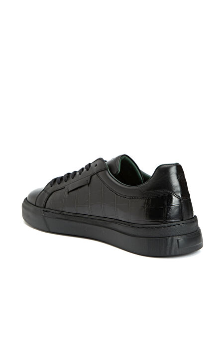 Siyah Erkek Deri Sneaker_2
