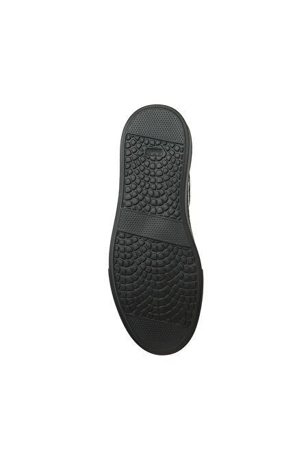 Siyah Erkek Deri Sneaker_4