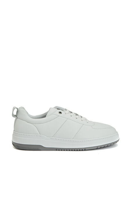 Beyaz Erkek Deri Sneaker