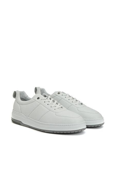 Beyaz Erkek Deri Sneaker_1