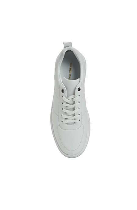 Beyaz Erkek Deri Sneaker_3