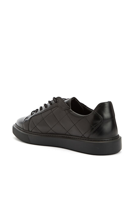 Siyah Erkek Deri Sneaker_2