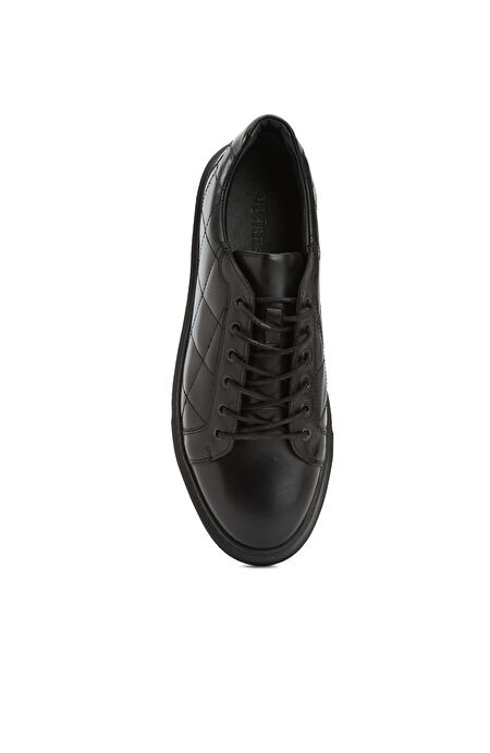 Siyah Erkek Deri Sneaker_3