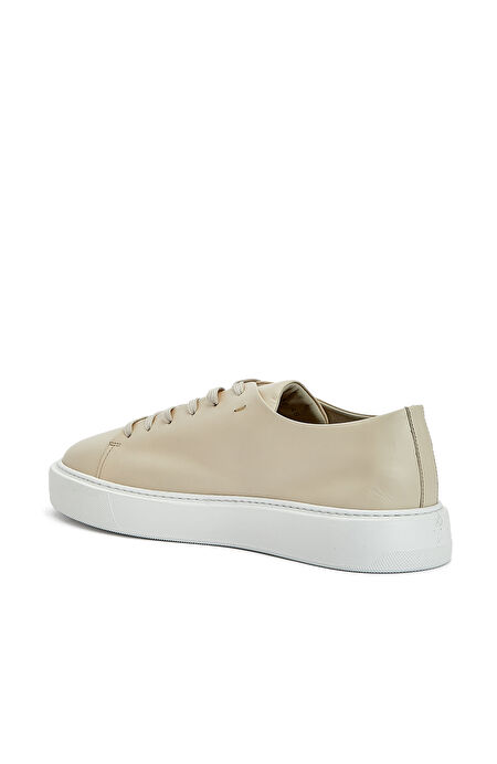 Bej Erkek Deri Sneaker_2