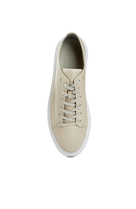 Bej Erkek Deri Sneaker_3