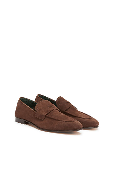 George Hogg - Bitter Brown Unlined Men's Suede Loafer - 7007395-645