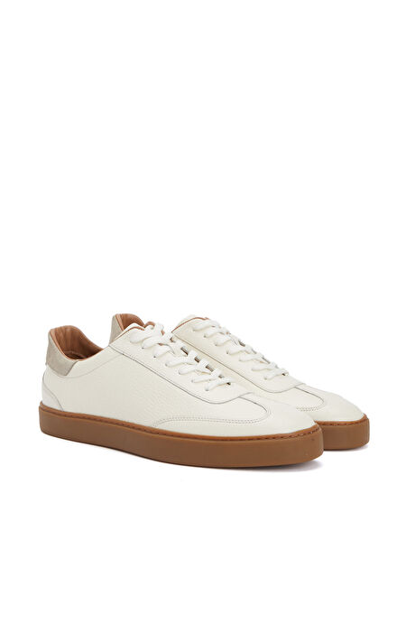 Kırık Beyaz Erkek Floter Sneaker