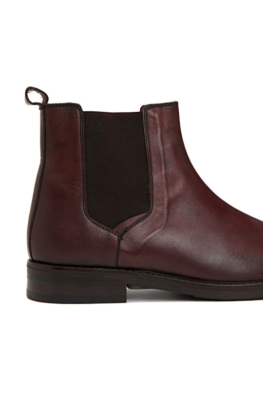 Kahverengi Erkek Chelsea Deri Bot