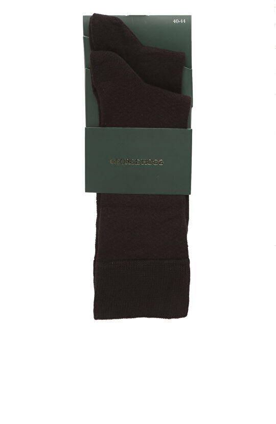 Kahverengi Desenli 2li Erkek Bambu Çorap Seti