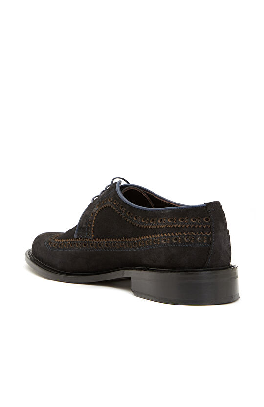 Erkek Süet Deri Lacivert Ayakkabı