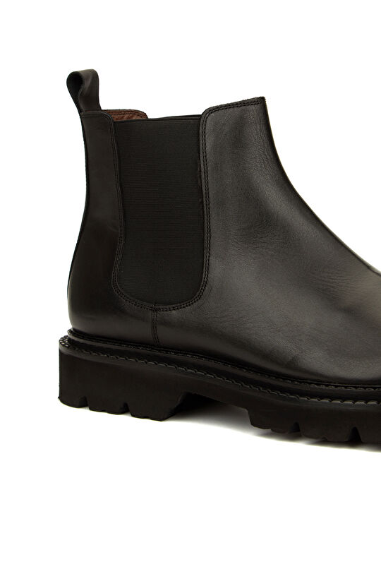 Siyah Erkek Deri Chelsea Bot